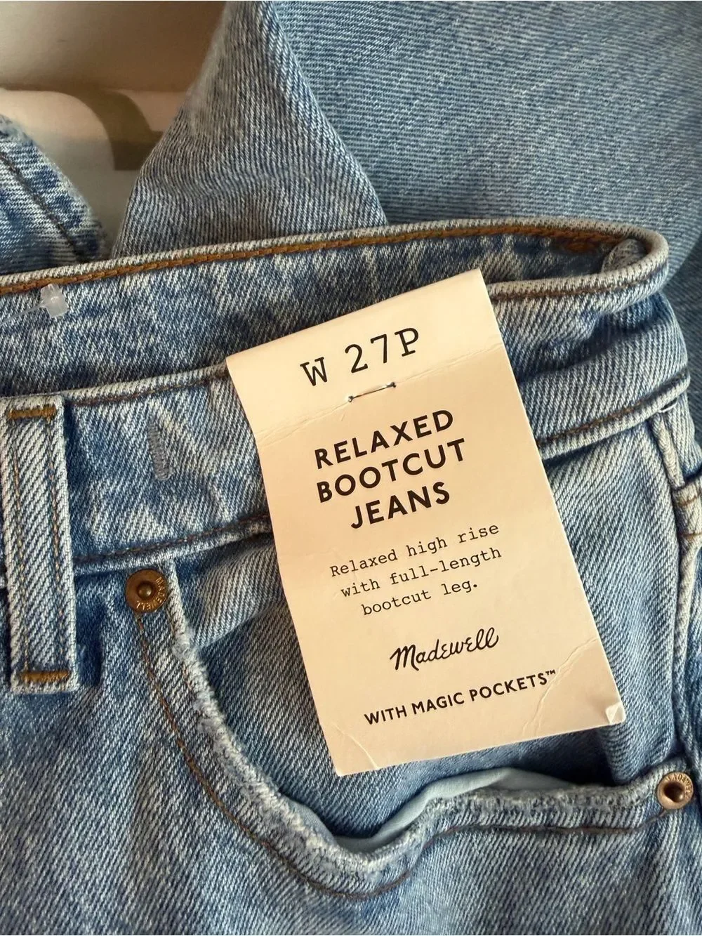 Madewell The Petite Relaxed Bootcut Jean NWT Size P27